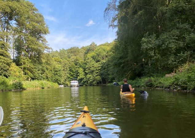 Paddeltour auf dem Ellbogensee mecklenburgische Seenplatte, Foto: Amelie Kemmerzehl, Lizenz: Amelie Kemmerzehl