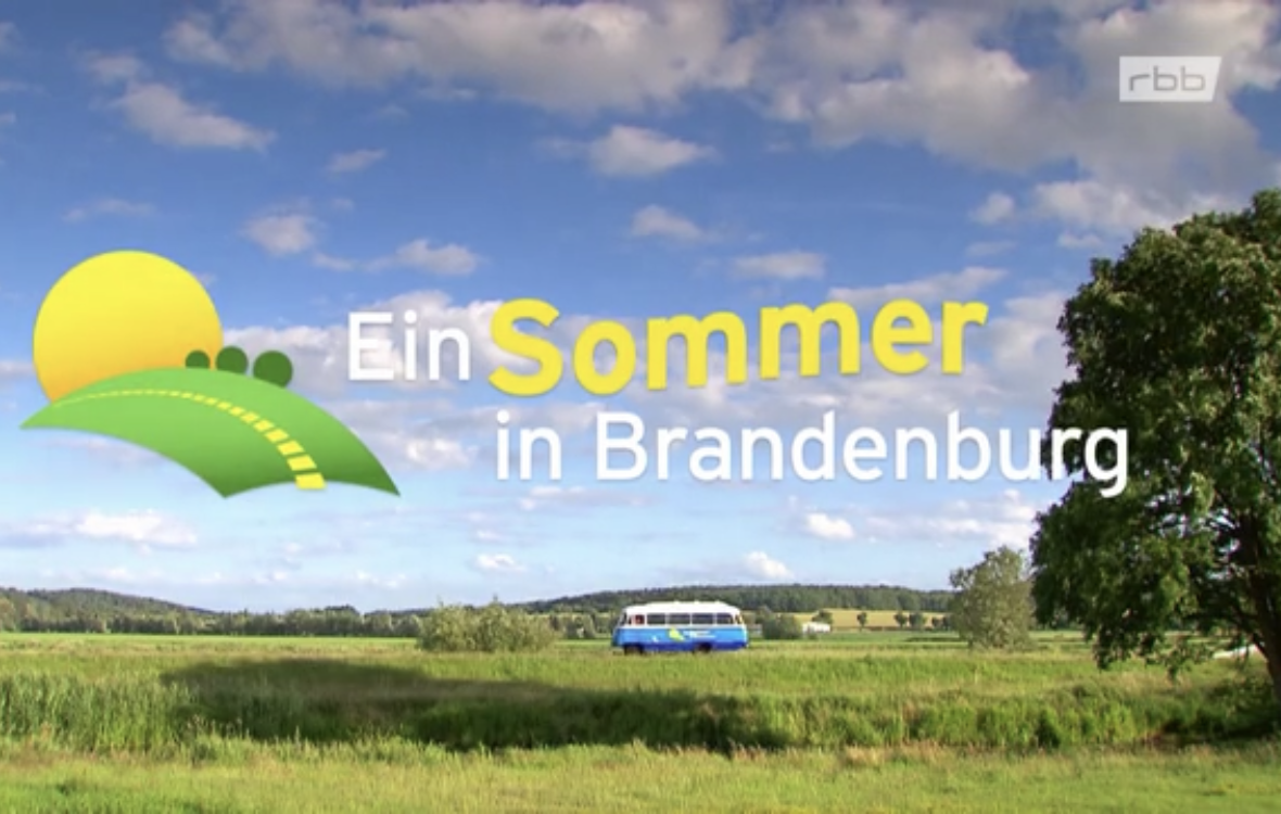 Auf dem Foto ist eine Landschaft zu sehen, mit einem Robo-Bus.