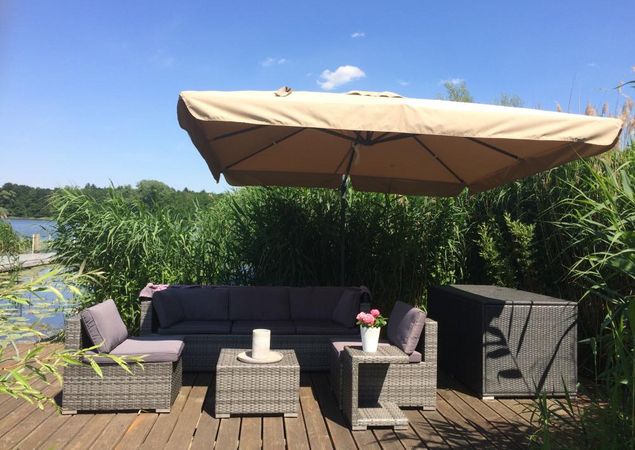 Ferienhaus am Baalensee - Terrasse am See, Foto: Petra Walter, Lizenz: Petra Walter