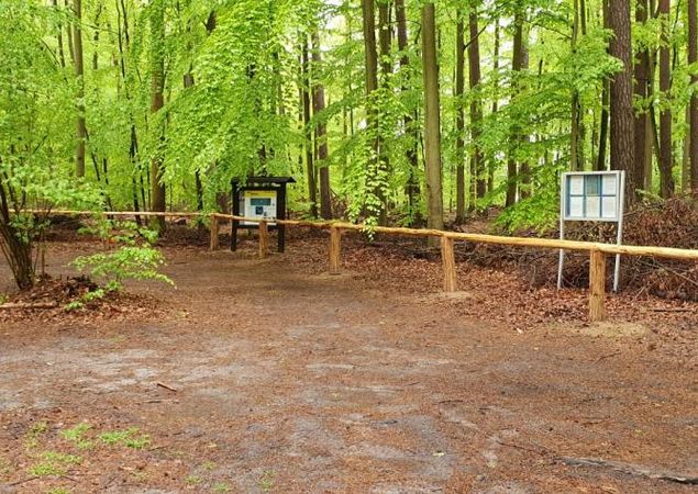 Info-Tafeln Nähe Badestelle Peetschsee, Foto: REGiO Nord Tammer