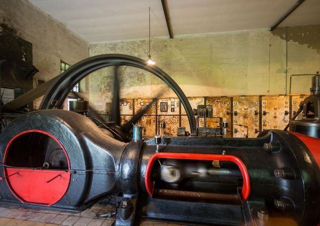 Ziegeleipark Mildenberg – Dampfmaschine, Foto: Ziegeleipark Mildenberg, Lizenz: Ziegeleipark Mildenberg