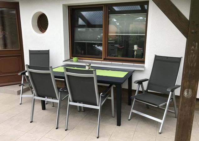 Ferienhaus Im Grünen - Terrasse am Ferienhaus, Foto: Diana Harm, Lizenz: Diana Harm Ferienhaus Im Grünen - Terrasse am Ferienhaus, Foto: Diana Harm, Lizenz: Diana Harm