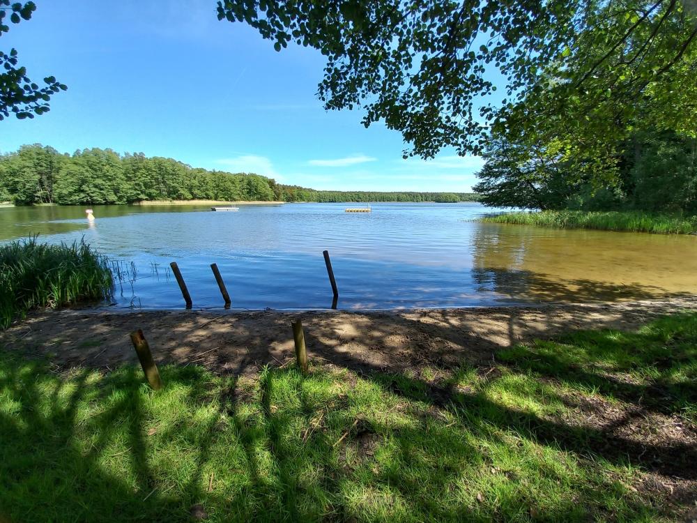 Badestelle am Moderfitzsee in Himmelpfort